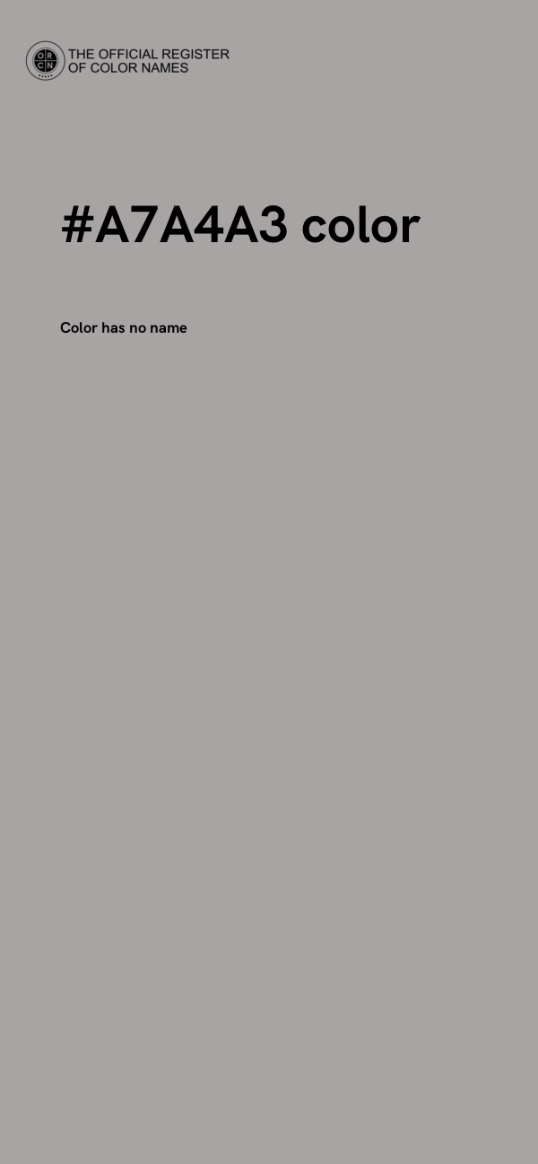 #A7A4A3 color image