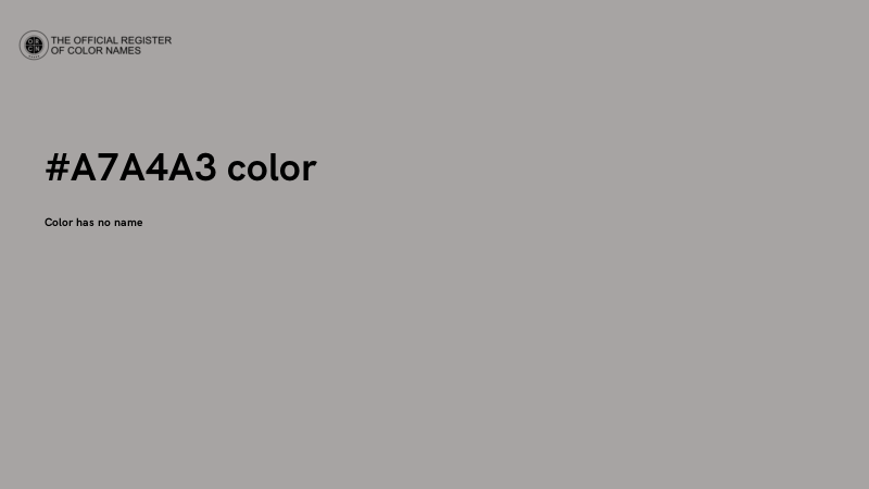 #A7A4A3 color image