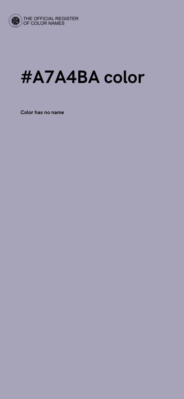 #A7A4BA color image