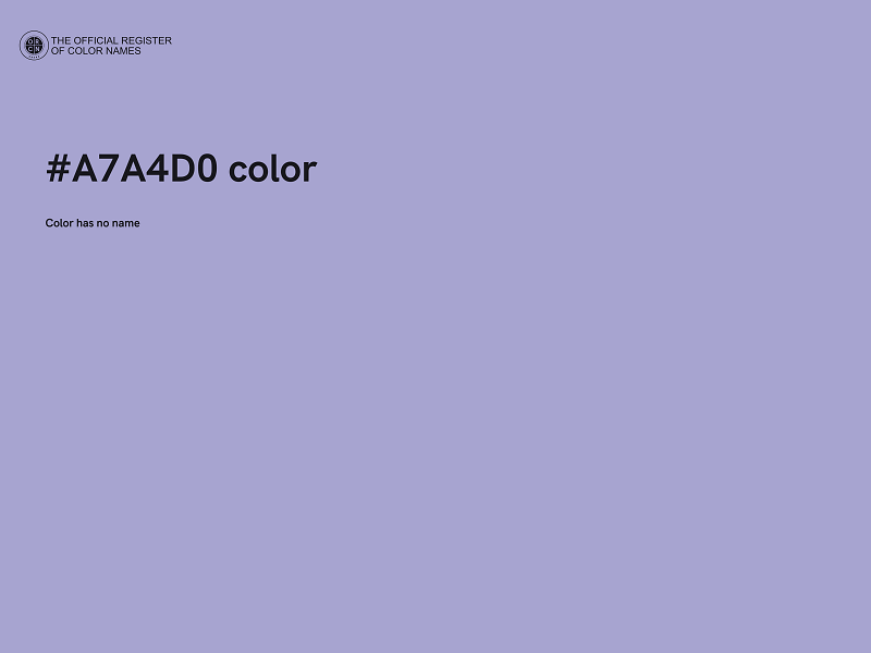 #A7A4D0 color image