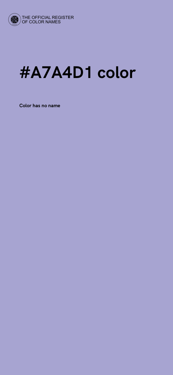 #A7A4D1 color image