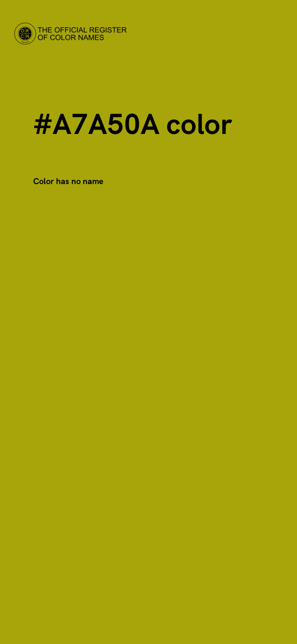 #A7A50A color image