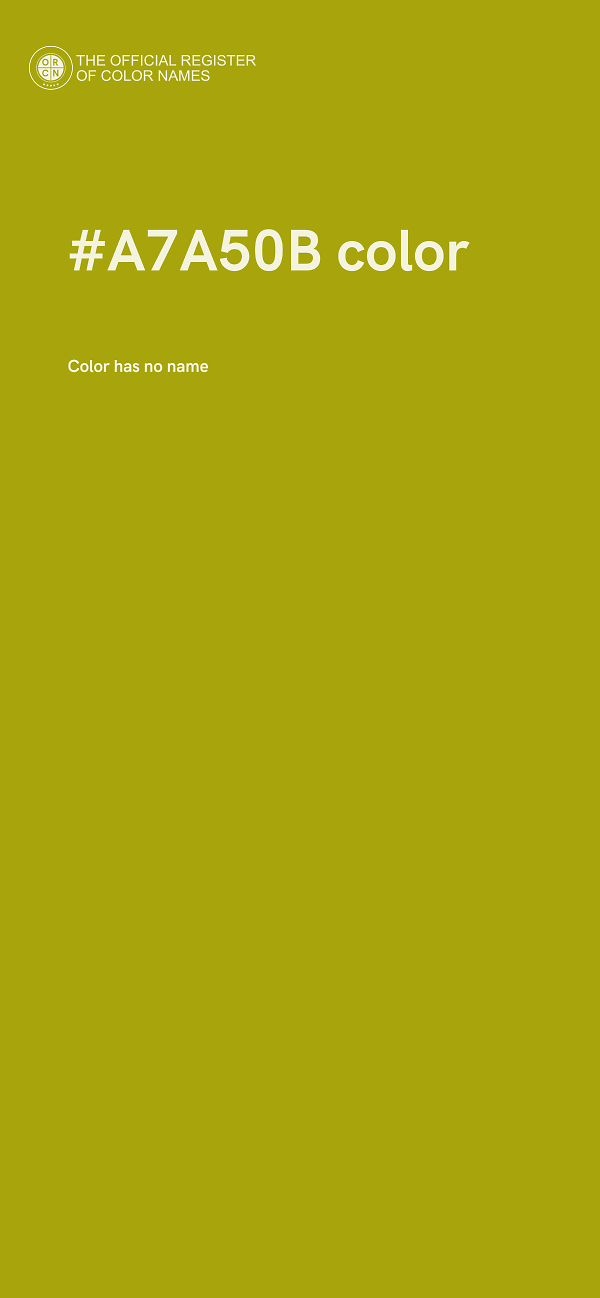 #A7A50B color image