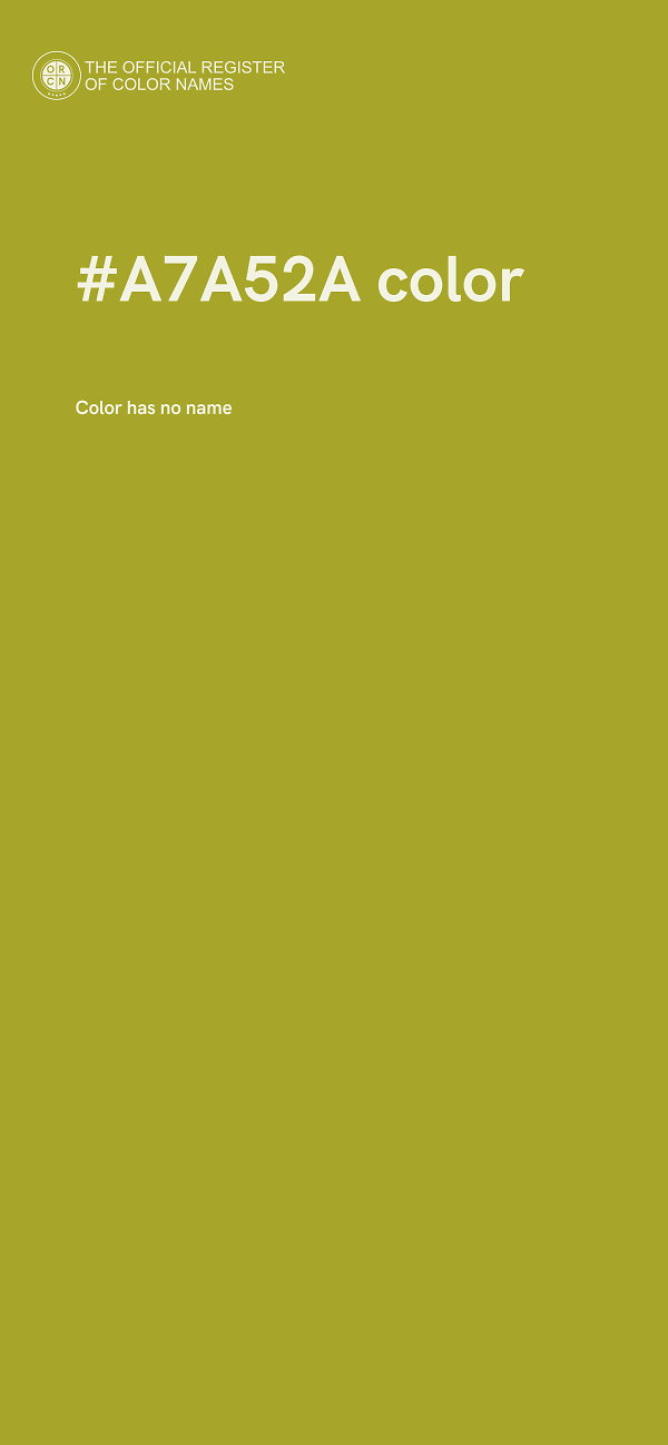 #A7A52A color image