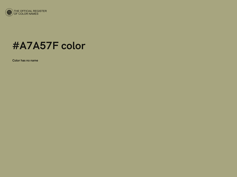 #A7A57F color image