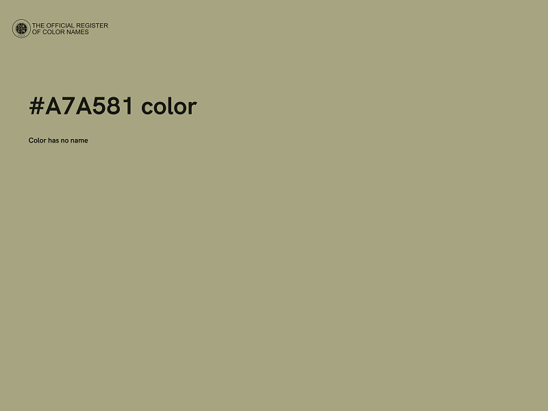 #A7A581 color image