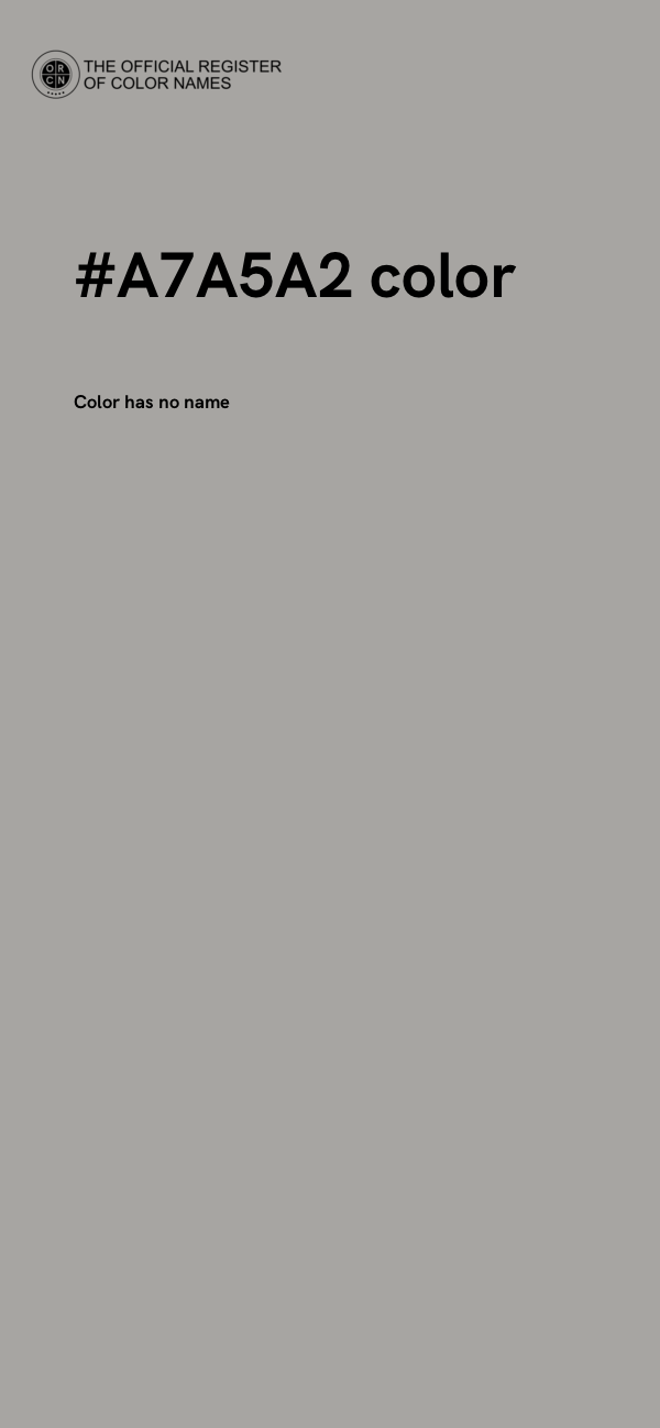 #A7A5A2 color image
