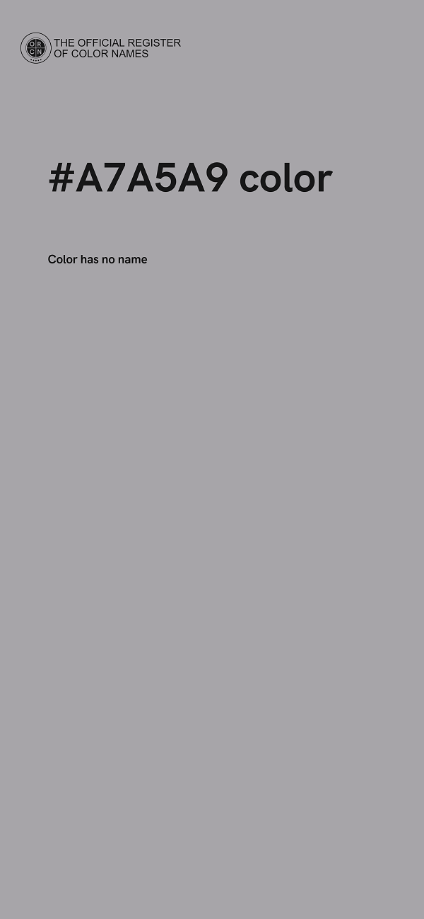 #A7A5A9 color image