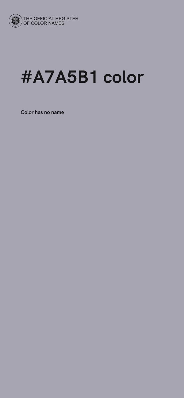 #A7A5B1 color image