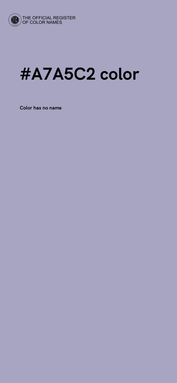 #A7A5C2 color image