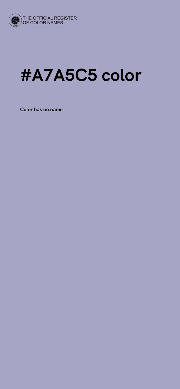 #A7A5C5 color image