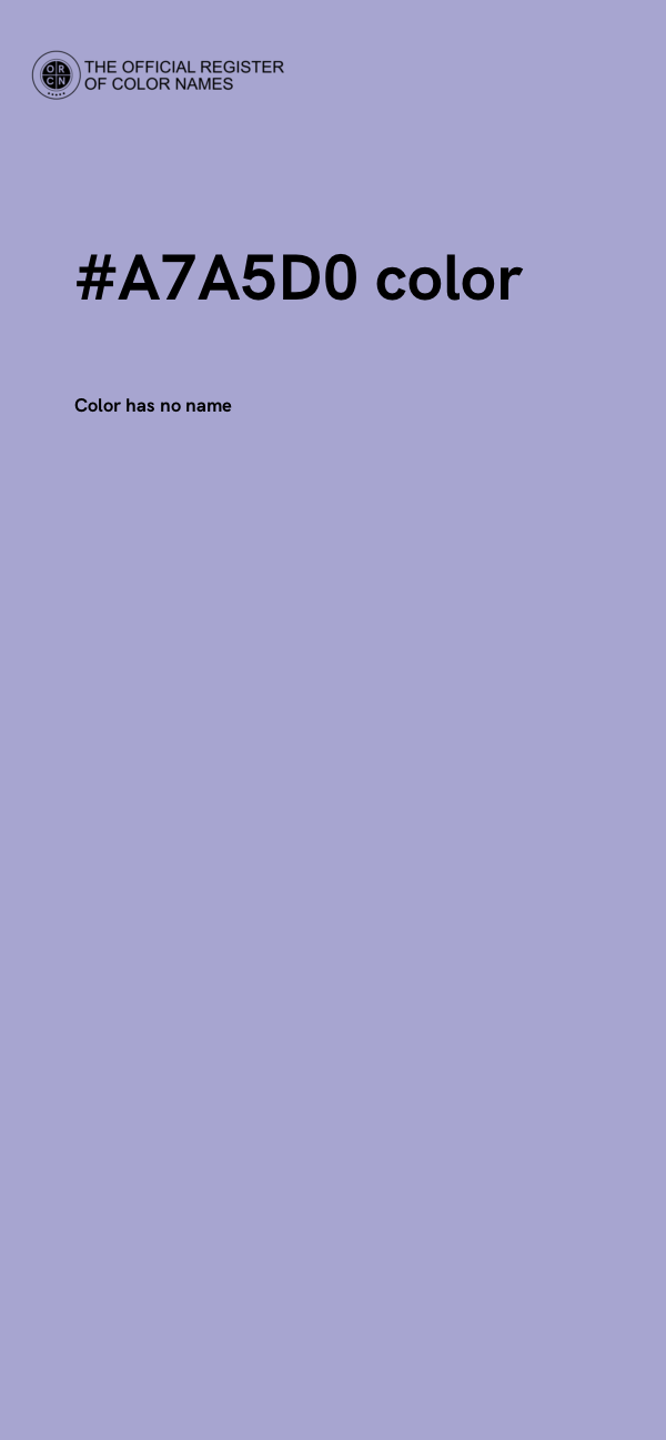 #A7A5D0 color image