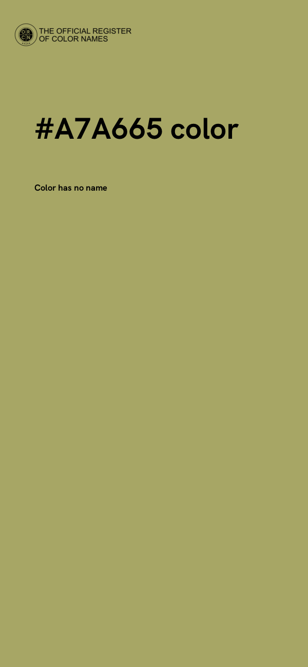 #A7A665 color image