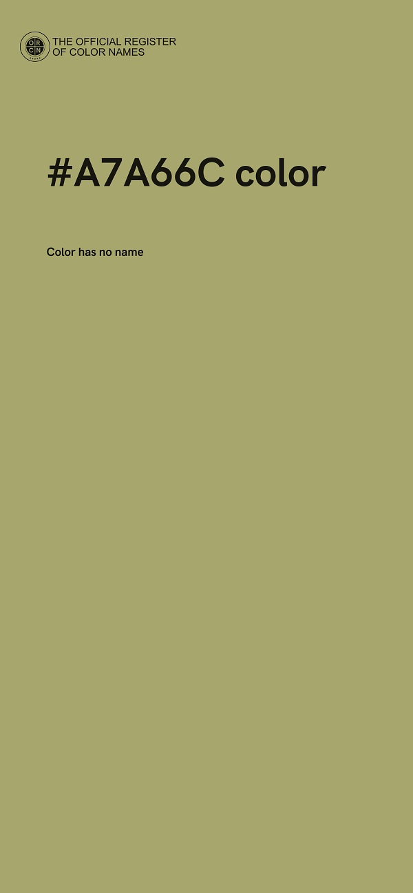 #A7A66C color image