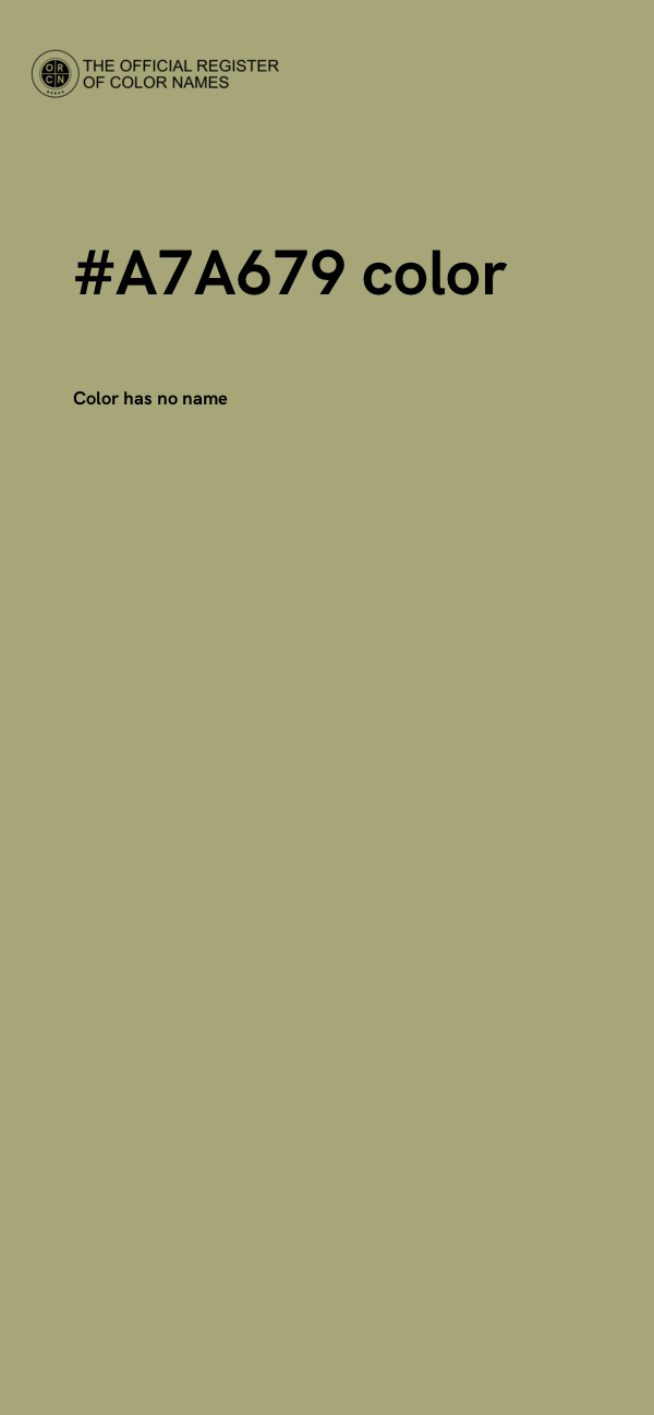 #A7A679 color image