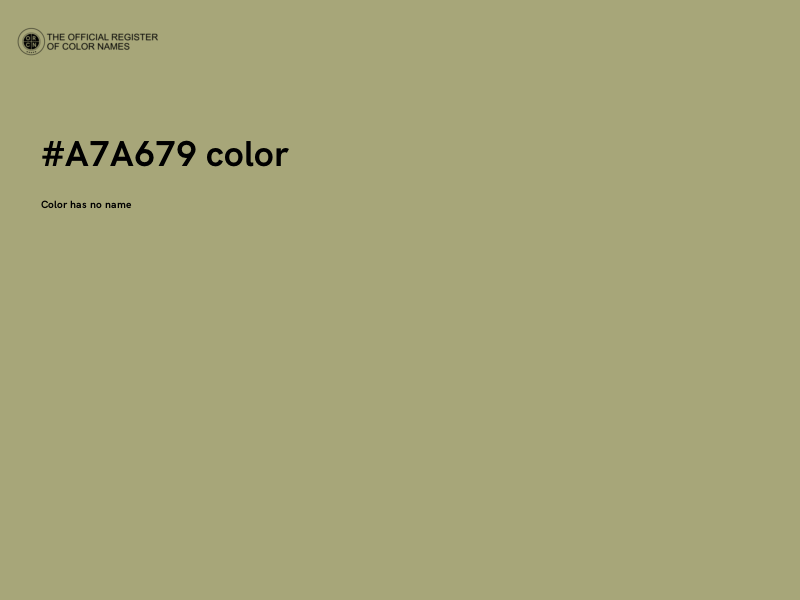 #A7A679 color image