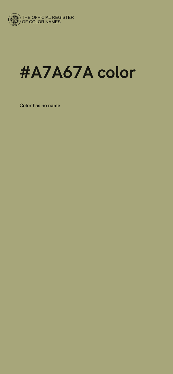 #A7A67A color image