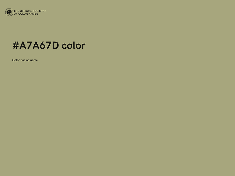 #A7A67D color image