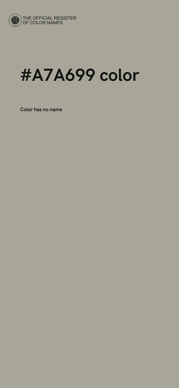 #A7A699 color image