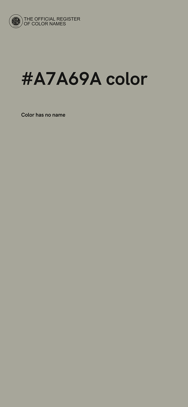 #A7A69A color image