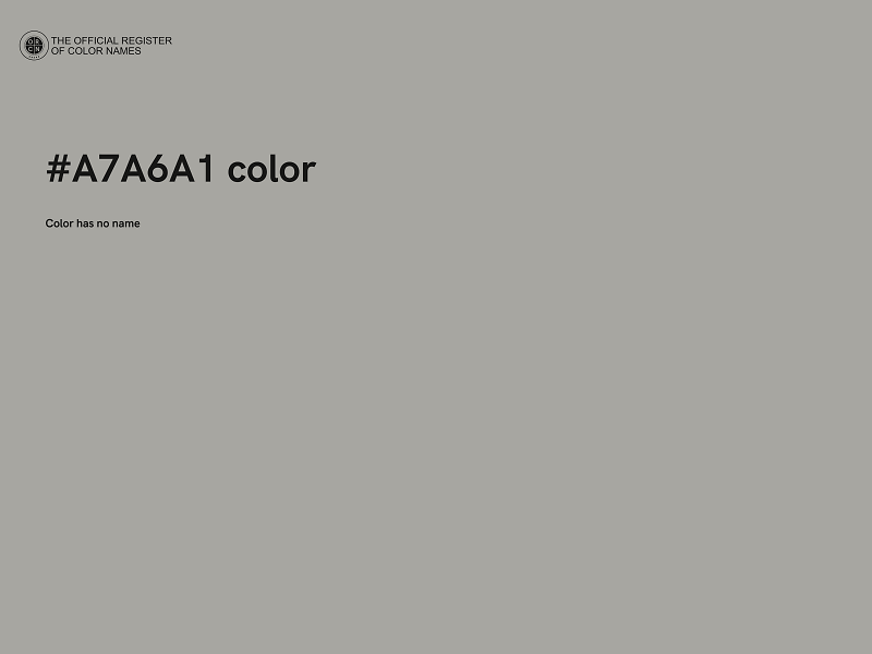 #A7A6A1 color image