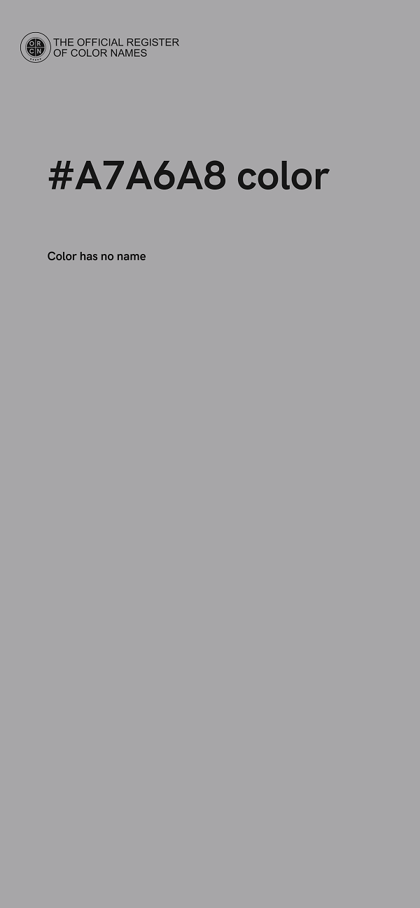 #A7A6A8 color image