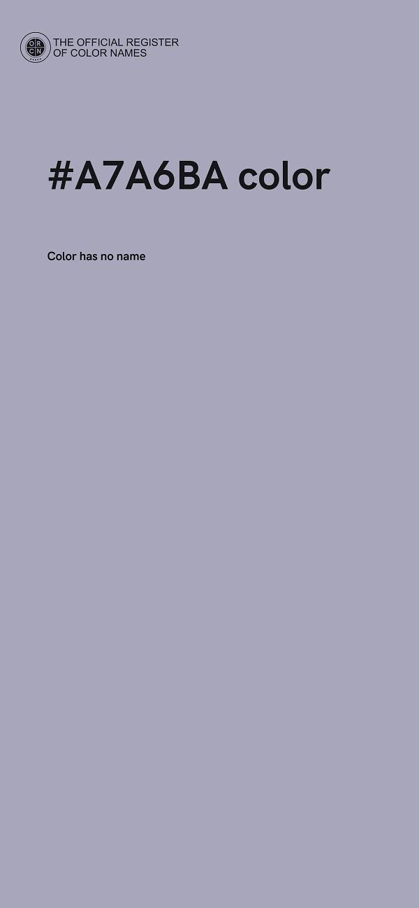 #A7A6BA color image