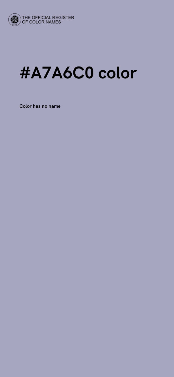 #A7A6C0 color image