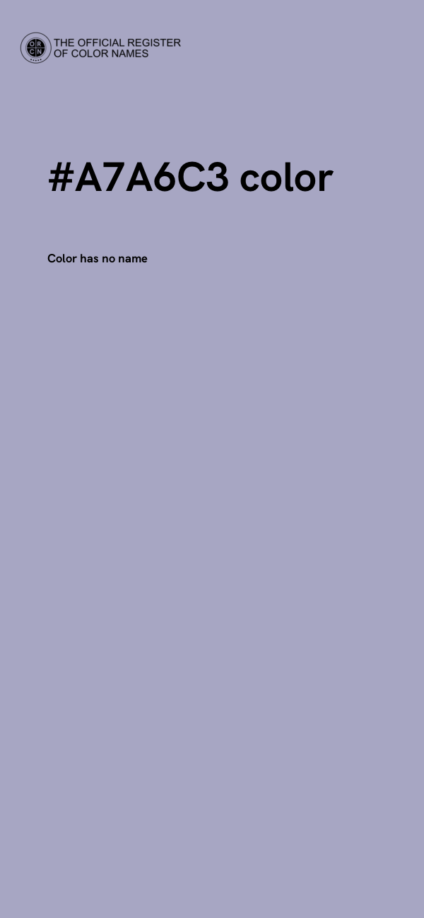 #A7A6C3 color image