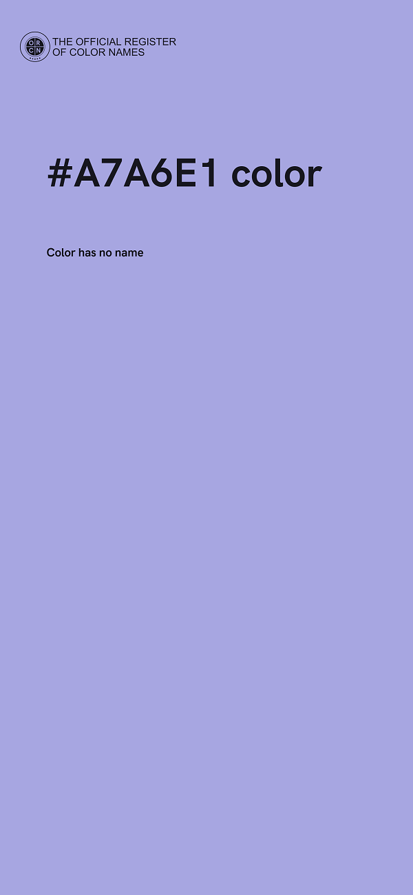#A7A6E1 color image