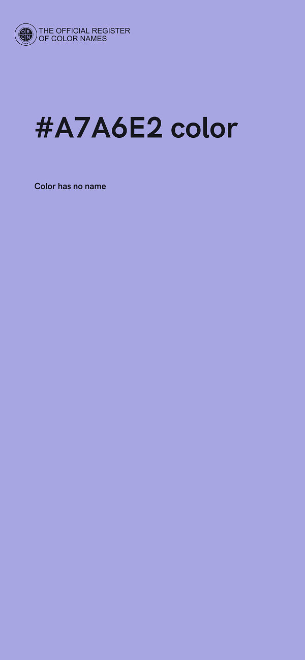 #A7A6E2 color image