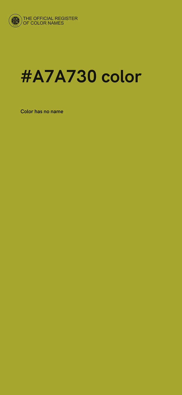 #A7A730 color image