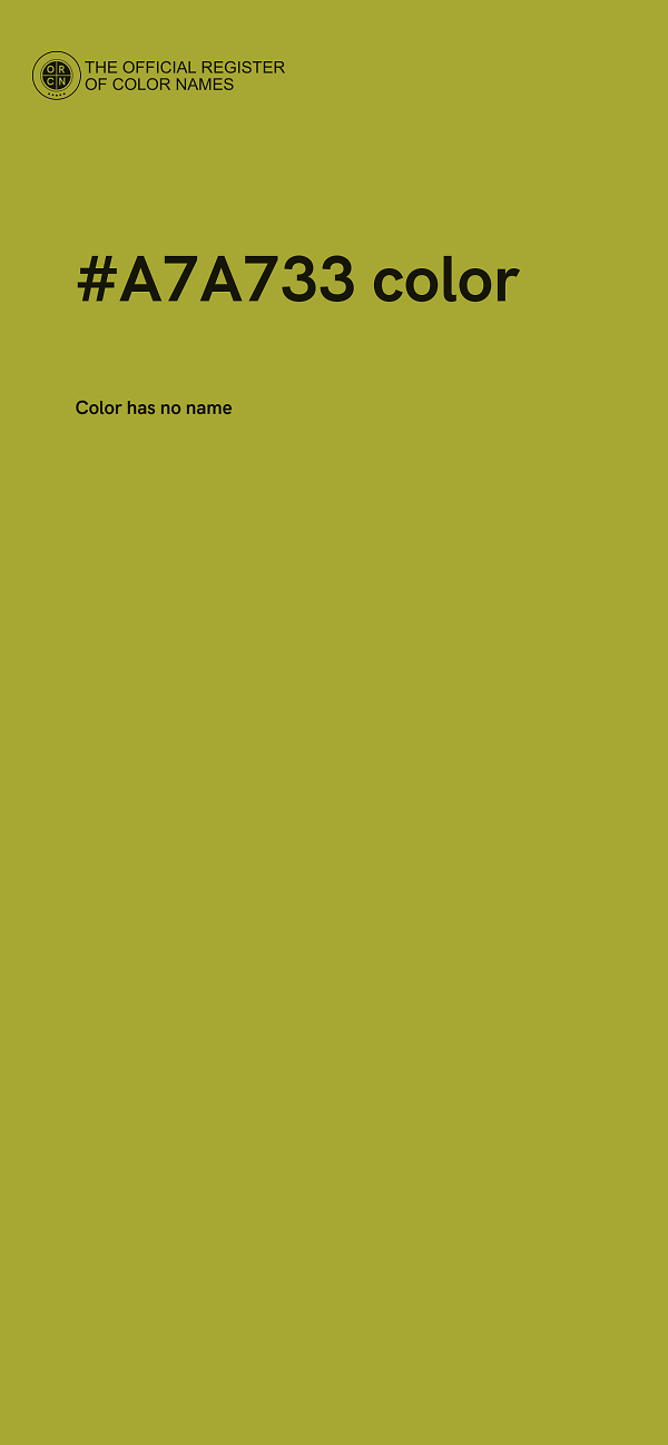 #A7A733 color image