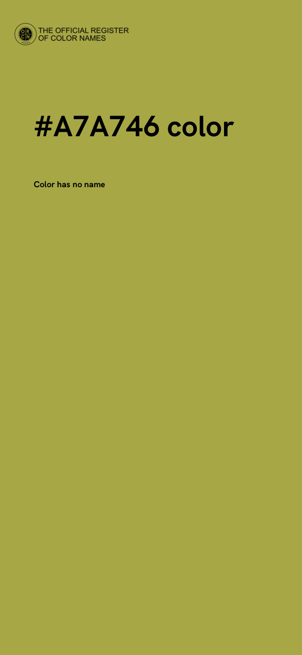 #A7A746 color image