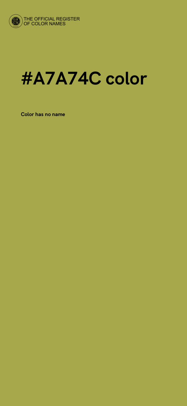 #A7A74C color image
