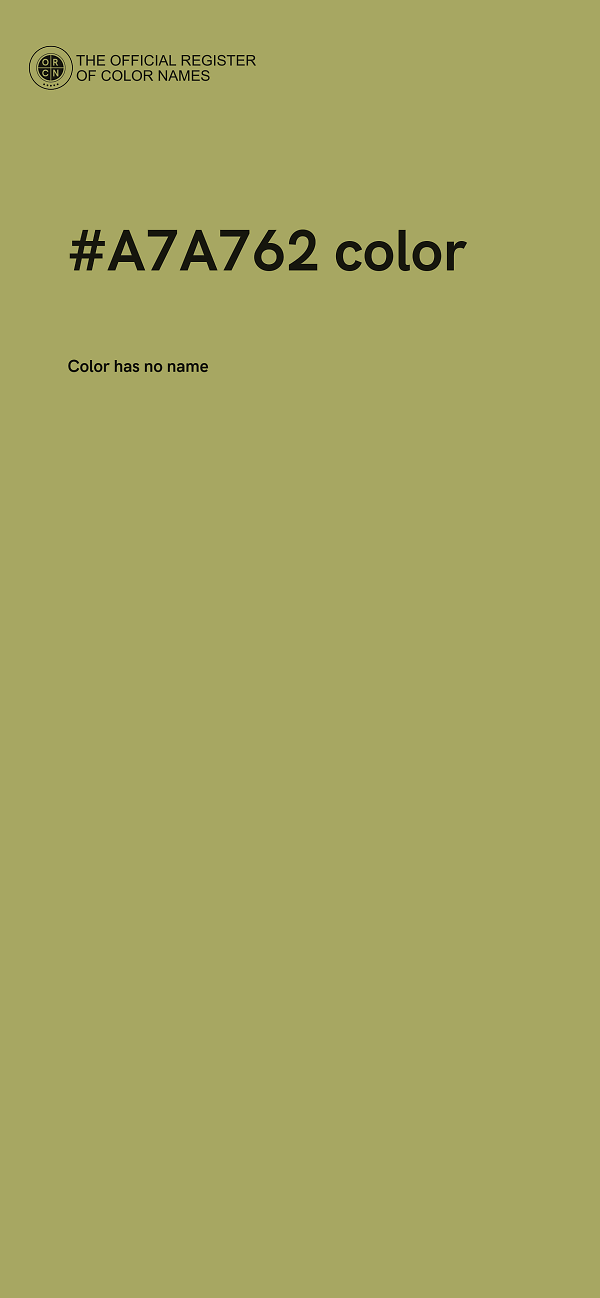 #A7A762 color image