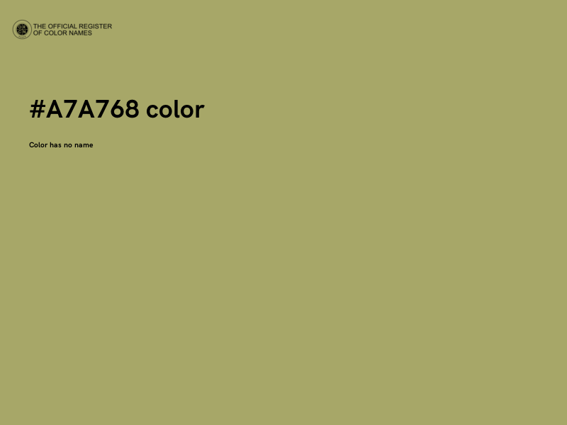 #A7A768 color image