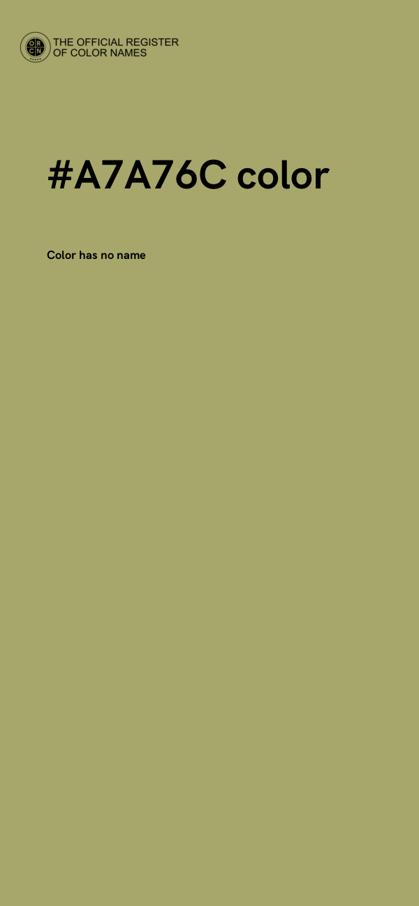 #A7A76C color image