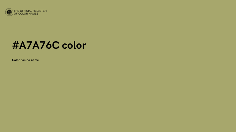 #A7A76C color image