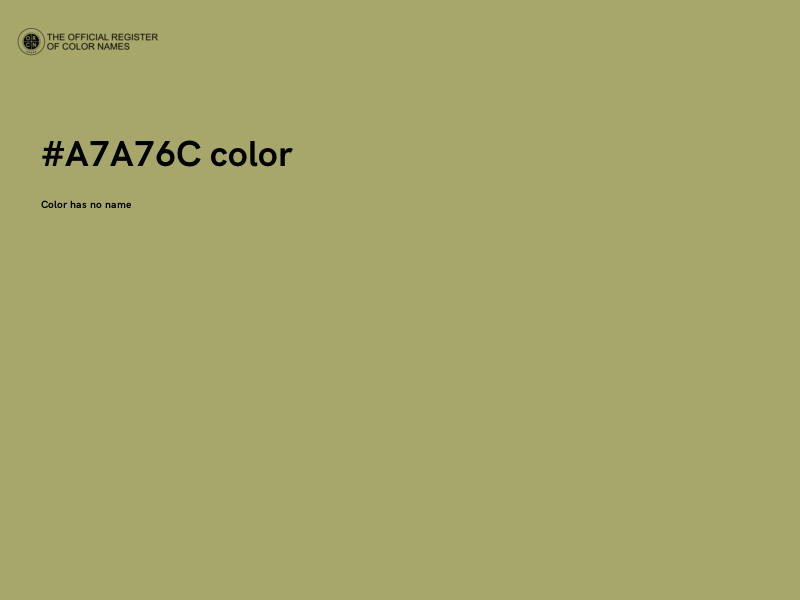 #A7A76C color image
