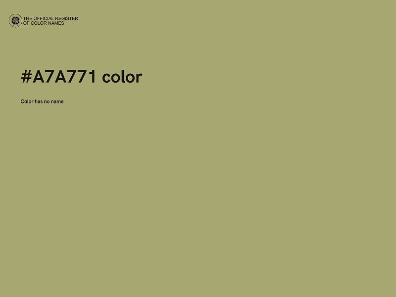 #A7A771 color image