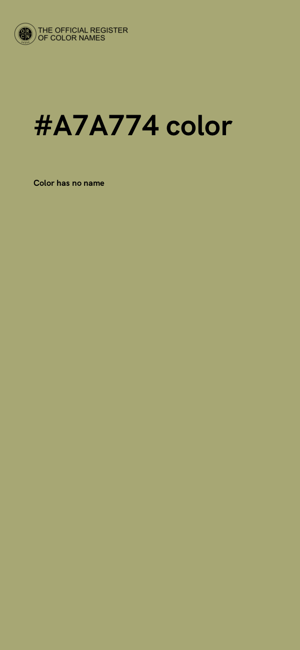 #A7A774 color image