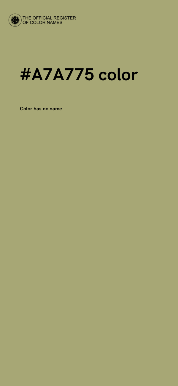 #A7A775 color image