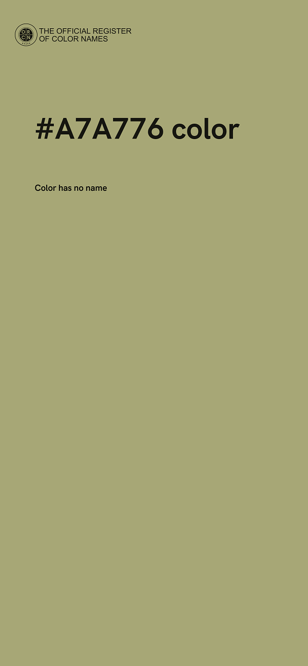 #A7A776 color image