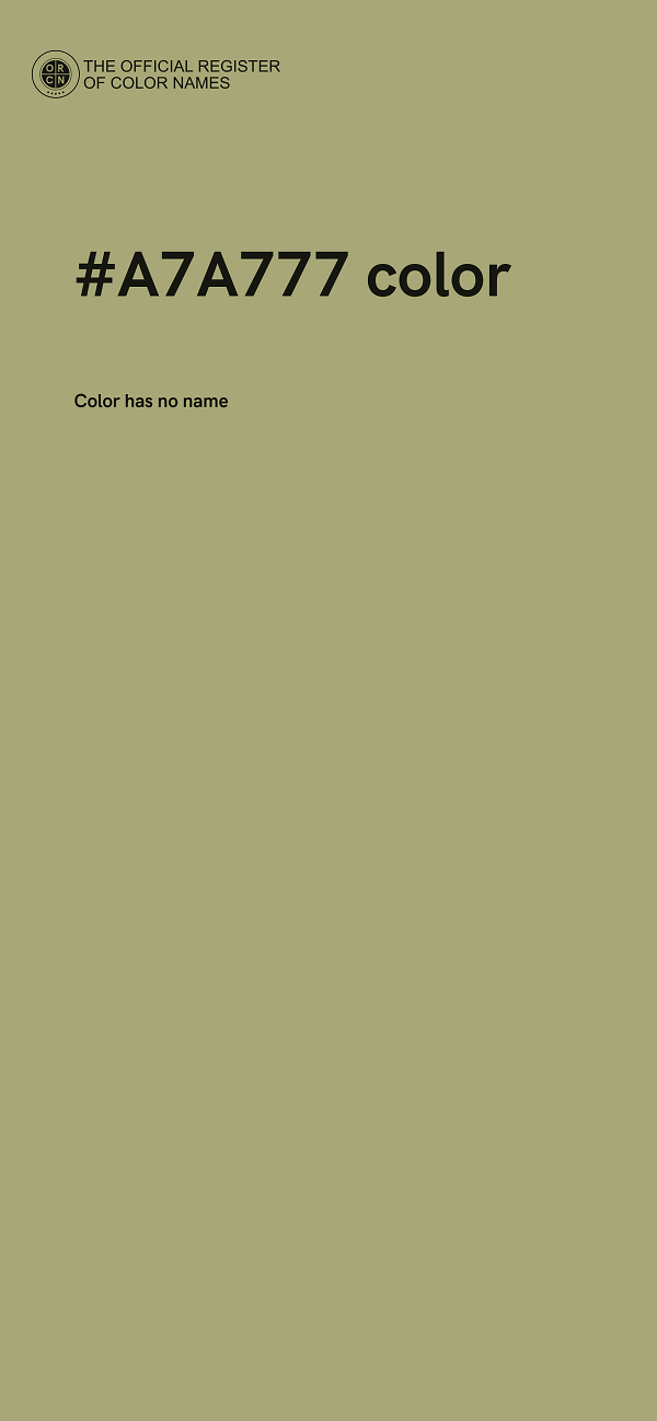 #A7A777 color image