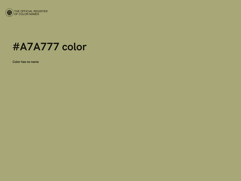#A7A777 color image