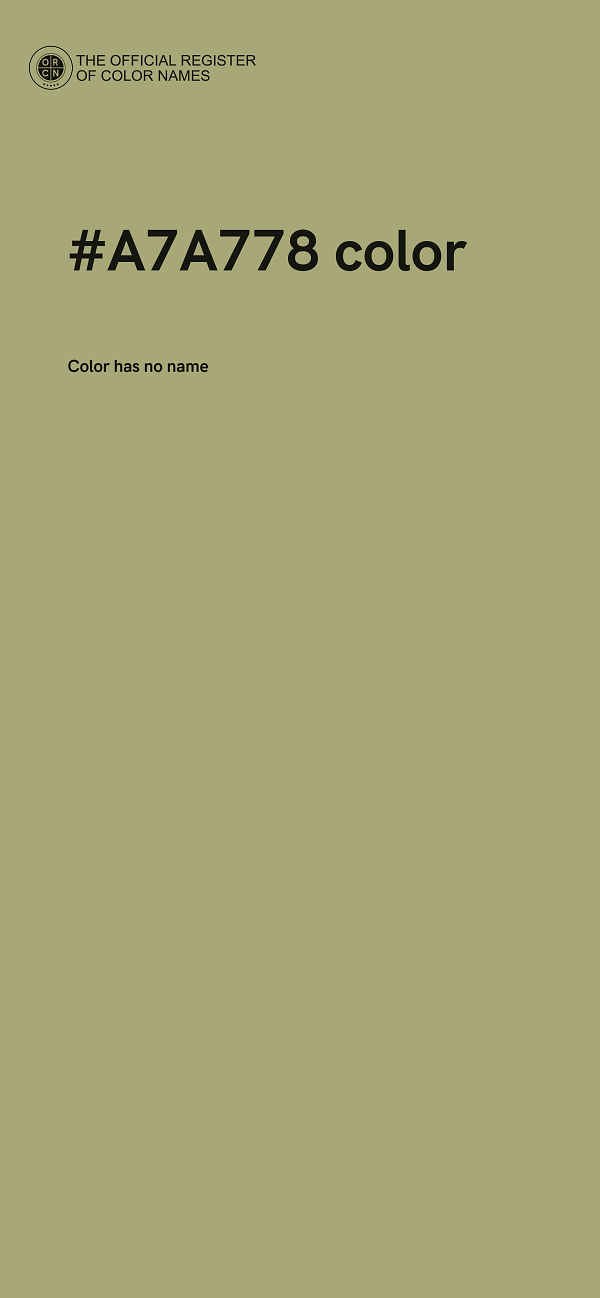 #A7A778 color image