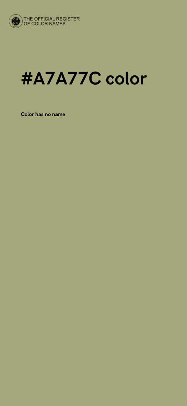 #A7A77C color image