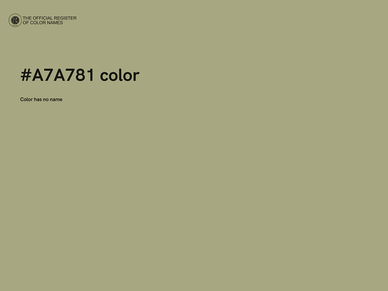 #A7A781 color image