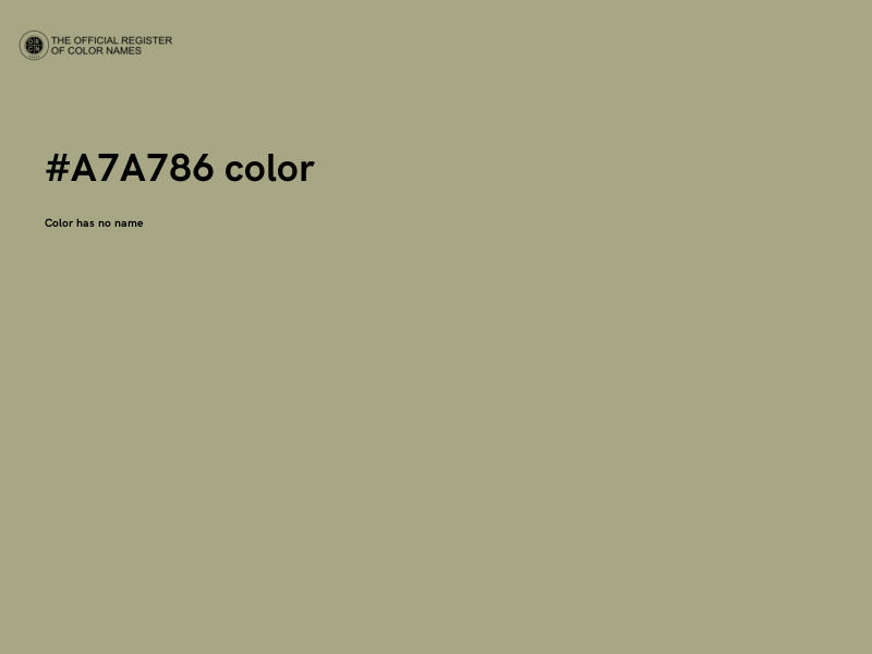 #A7A786 color image